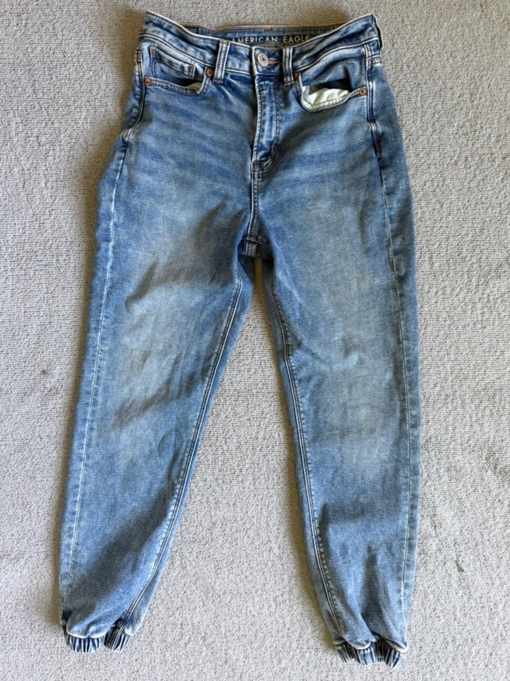 Women's American Eagle Cozy Next Level Denim Joggers Size 2 Short